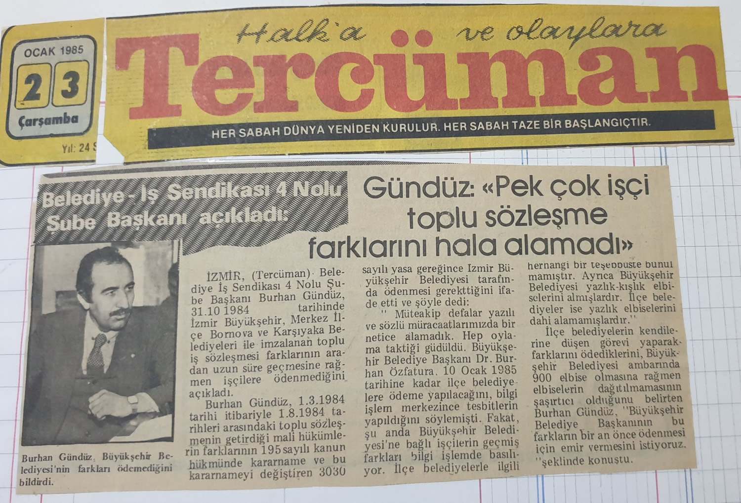 Burhan Gündüz - Gazete Haberleri