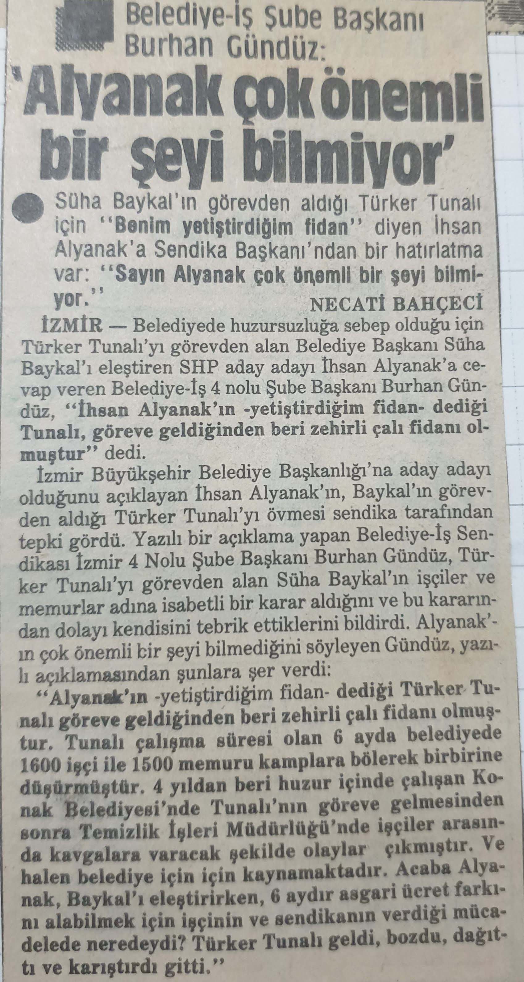 Burhan Gündüz - Gazete Haberleri