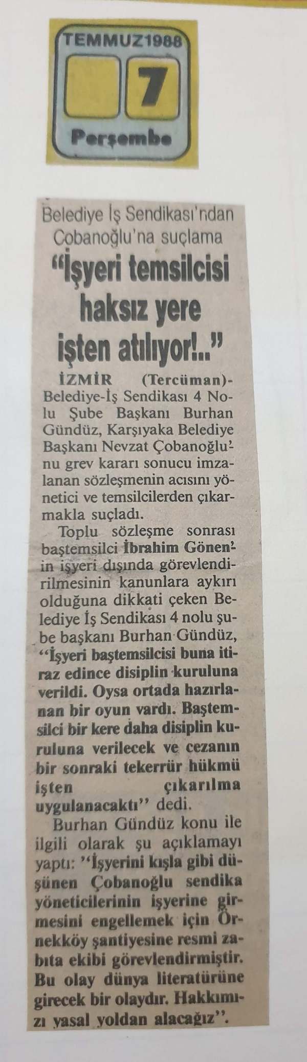 Burhan Gündüz - Gazete Haberleri
