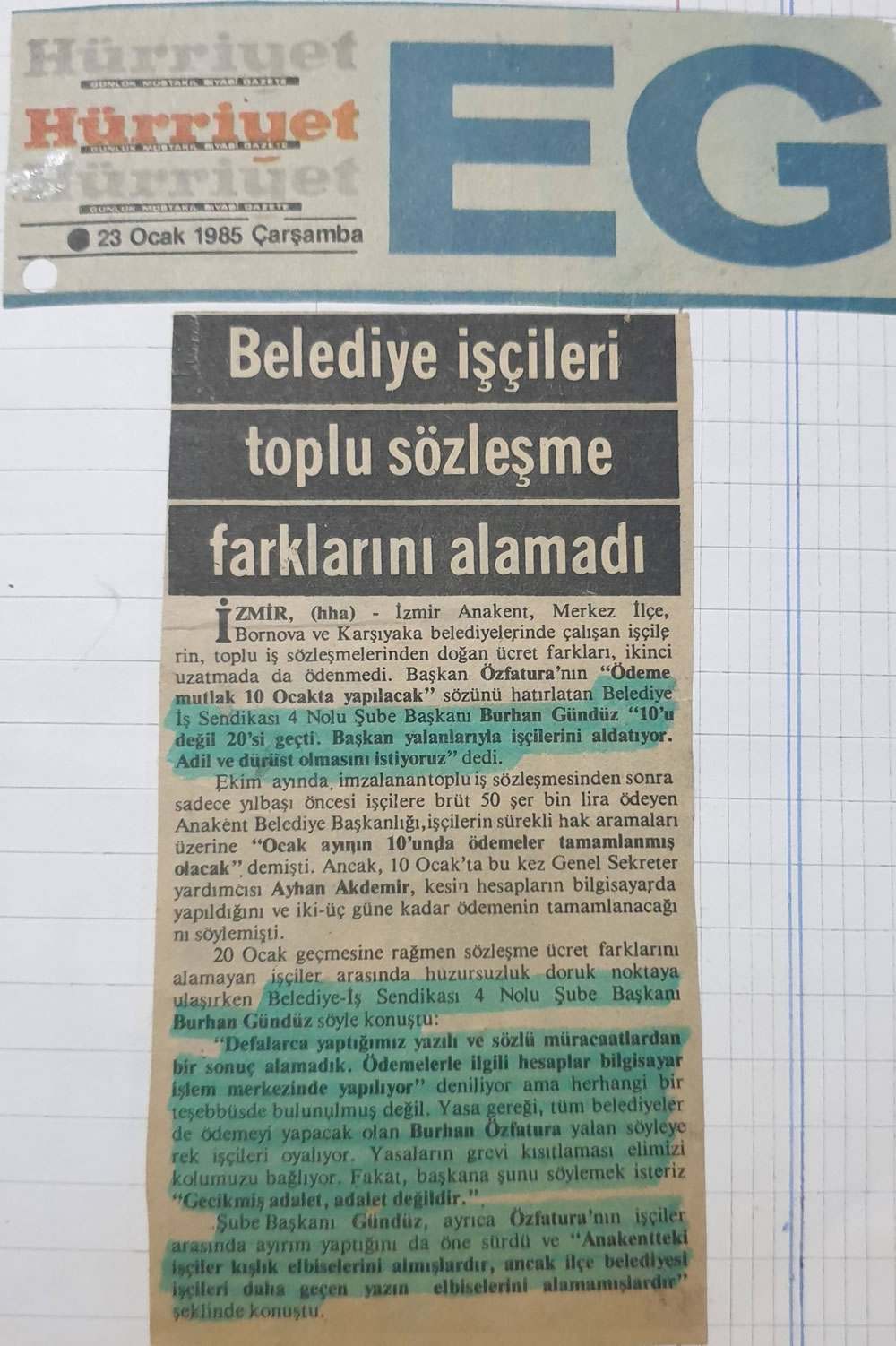 Burhan Gündüz - Gazete Haberleri