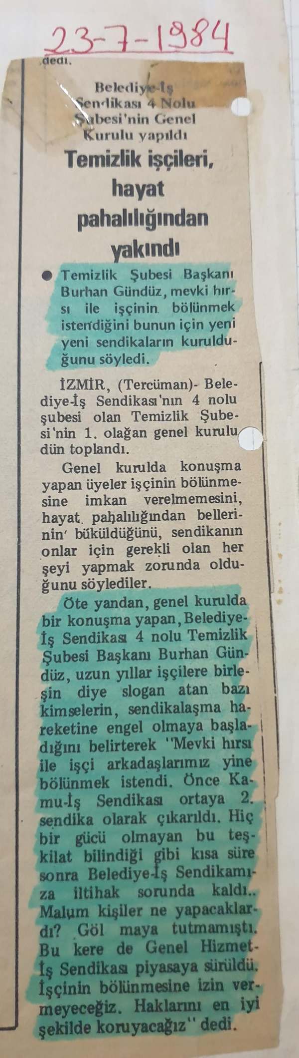 Burhan Gündüz - Gazete Haberleri